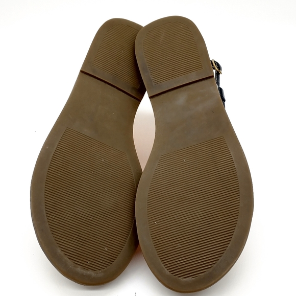 GAP Thong Black Flat Sandals with Suede Flowers - Picture 6 of 6